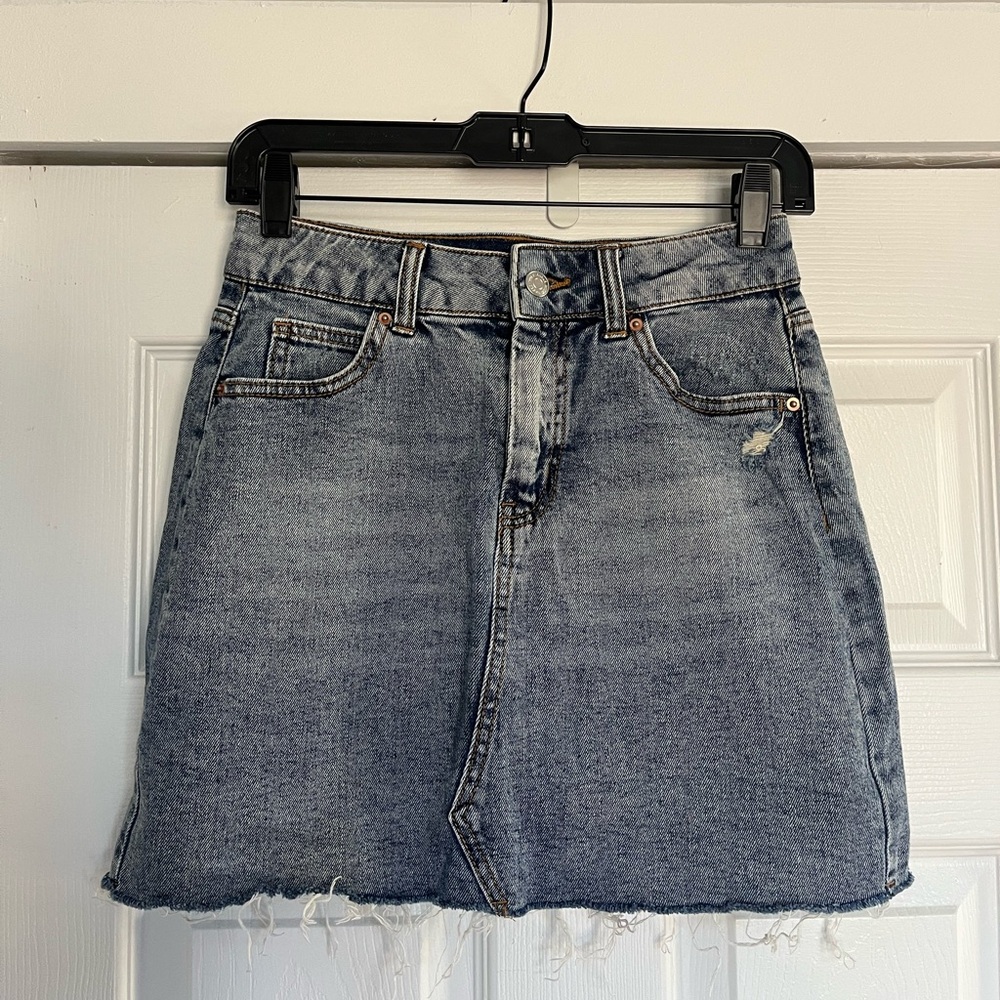 Wild Fable Distressed Denim Mini Skirt